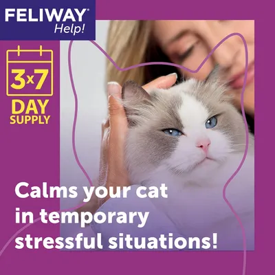 FELIWAY Help! Suministro para 3x7 días. Calma a tu gato en situaciones de estrés temporal.