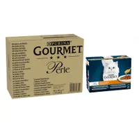 96 x 85 g Jumbopack Gourmet + 24 x 85 g passendes Nassfutter gratis! - 96 x 85 g Perle: Fisch-Mix in Sauce + 24 x 85 g Perle: Genuss in Sauce