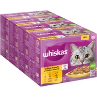 Whiskas Senior frissentartó tasakban 48 x 85 g - 7+ szárnyasválogatás aszpikban