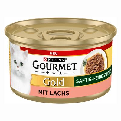 Sparpaket Gourmet Gold Saftig-Feine Streifen 24 x 85 g Lachs