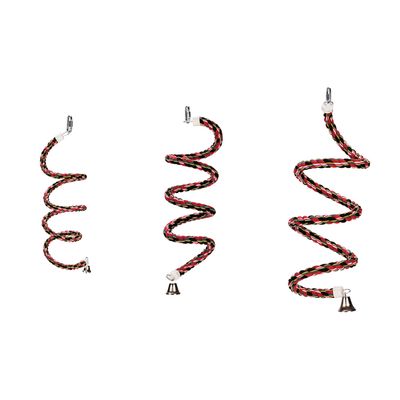 Jouet pour oiseaux spirale en corde - taille M : environ L 70 cm, corde 24 mm de diamètre