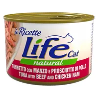 Life Cat "Le Ricette", 4 x 150 g - Tuńczyk, wołowina, szynka
