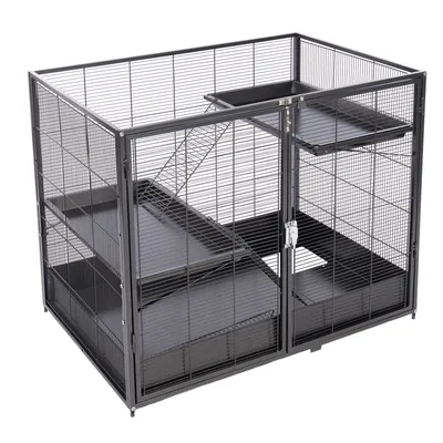 TIAKI Kleintierkäfig Étagère - Add-on Unit: L 93,5 x B 63 x H 73,8 cm