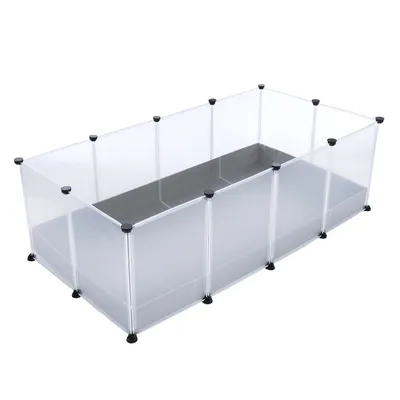 Enclos d’intérieur TIAKI à fixer au sol pour rongeur et lapin - L 145 x l 75 x H 46 cm