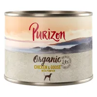 Lot économique Purizon Organic 12 x 200 g - poulet, oie & potiron