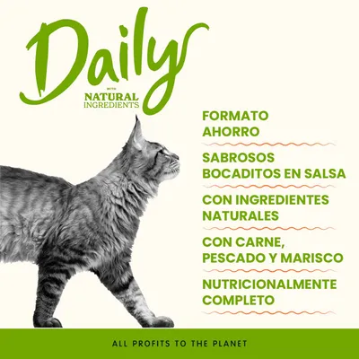 Almo Nature Daily Menu 6 x 70 g - Pack mixto I (2 variedades: atún y salmón, bacalao y gambas)