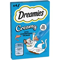 Dreamies Creamy Snacks with Salmon - 4 x 10g