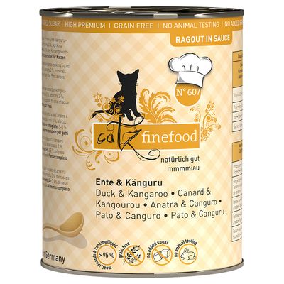 catz finefood Ragout, 6 x 380 g Nr. 607: Kaczka z kangurem