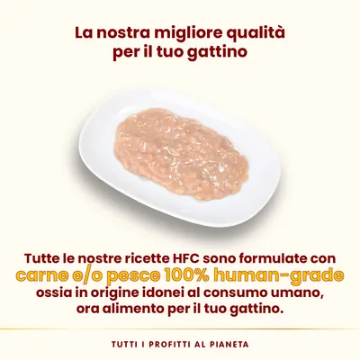 Almo Nature HFC Complete Kitten 24 x 70 g Alimento umido per gatti - Salmone con Tonno