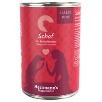 Herrmann's Classic Menü / Bio-Menü 6 x 400 g - Schaf mit Bio-Haferflocken