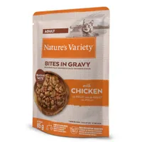 Nature's Variety Bites in Sosse Adult 44 x 85 g - mit Huhn