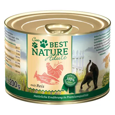 Best Nature Cat Adult Saver Pack 12 x 200g - Salmon, Chicken & Rice