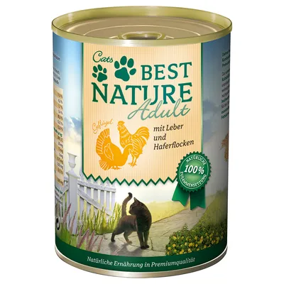 Sparpaket Best Nature Cat Adult 12 x 400 g - Geflügel & Leber