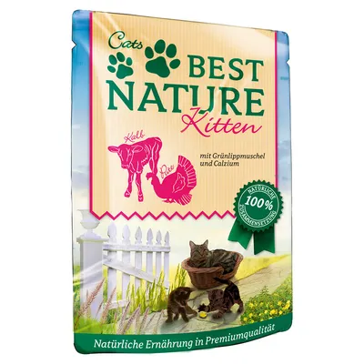 Cats Best Nature Kitten с зеленоуста мида и калций, 100% естествен състав, естествено хранене с премиум качество.