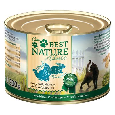 Best Nature Cat Adult 6 x 200g Poultry & Rabbit