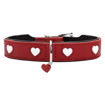 HUNTER ovratnica Love, rdeča - Vel. 47: obseg vratu 38-44 cm