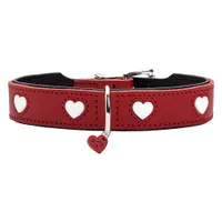 HUNTER Halsband Love, rot - Größe 55: 41 - 49 cm Halsumfang