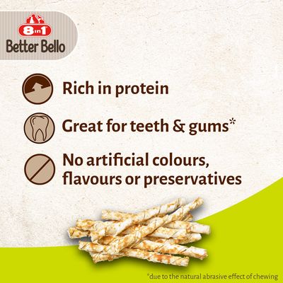 8in1 Better Bello Chicken Twisted Sticks - Ekonomipack: 2 x 10 st (120 g)