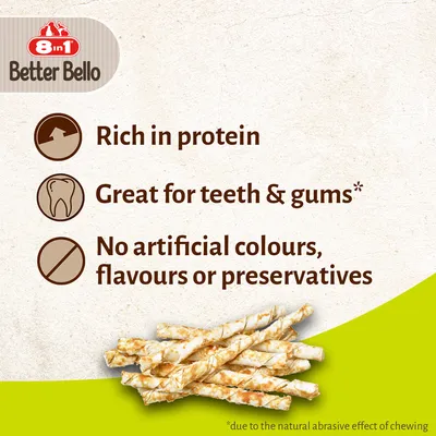 8in1 Better Bello Chicken Twisted Sticks - Ekonomipack: 2 x 10 st (120 g)