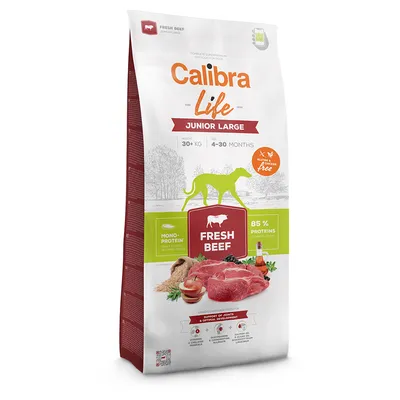 Calibra Life Junior Large Breed bœuf frais pour chien - 12 kg