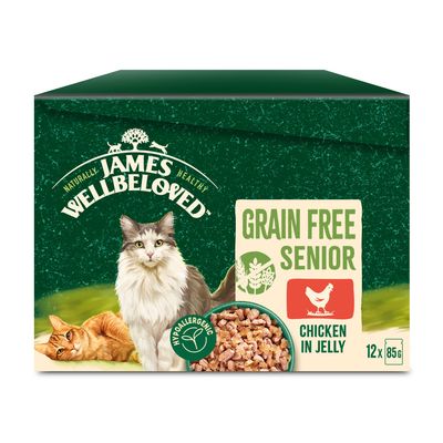James Wellbeloved Senior Cat Hypoallergenic Pouches - Chicken in Jelly 12 x 85g