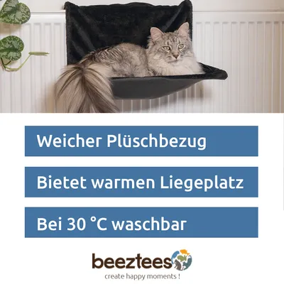 beeztees Heizungshängematte Sleepy - schwarz