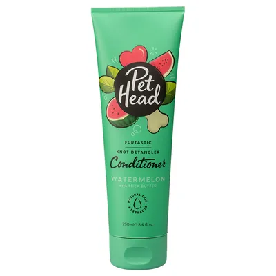Pet Head Furtastic Knot Detangler odżywka, arbuz z masłem shea, naturalne ekstrakty olejowe, 250 ml.