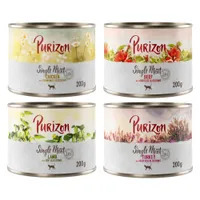 Purizon Single Meat 24 x 200 g - Mix: 1x Manzo, 1x Pollo, 1x Agnello, 1x Tacchino 