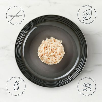 Encore Kitten Finest Selection, 5 x 50g kapsičiek. Vyrobené z prírodných surovín. Druhy: 3 x tuniakové filety, 2 x kuracie prsia v želé.