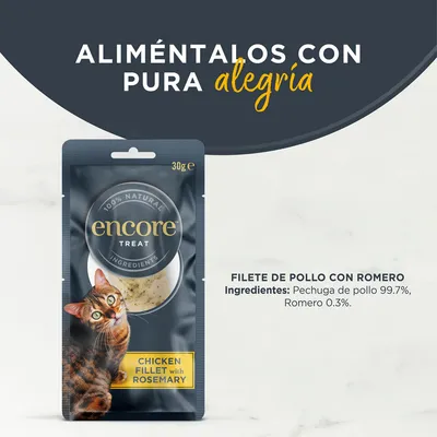 Encore Cat Treat Filete de pollo con romero - Pack % - 6 x 30 g
