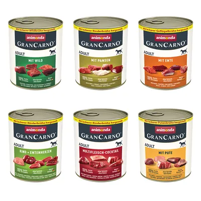 Pachet economic Animonda GranCarno Original Adult 24 x 800 g - Pachet mixt 2 (6 sortimente)