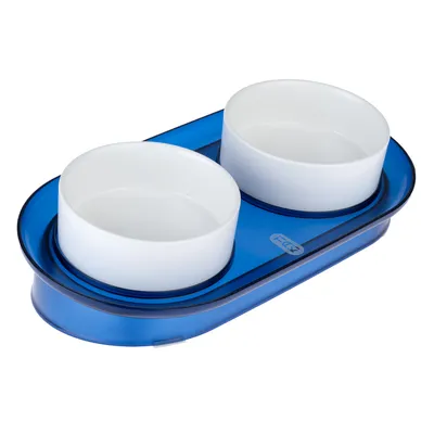 TIAKI Duo Deep Sea -keraaminen ruokakuppi - 2 x 400 ml, Ø 13 cm