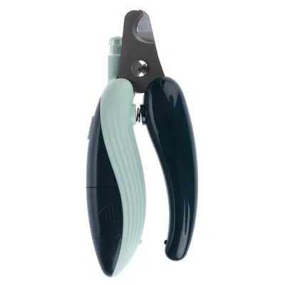 Nagelzange mit ergonomischem Griff und Edelstahlklinge, geeignet für präzises Schneiden von Tiernägeln.