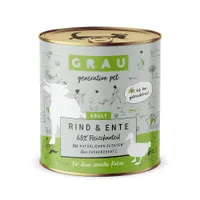 Sparpaket GRAU Adult Getreidefrei 12 x 800 g - Rind & Ente