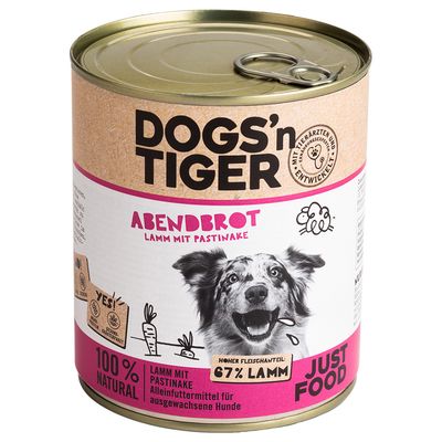 Dogs'n Tiger Adult 6 x 800 g Lamm & Pastinake