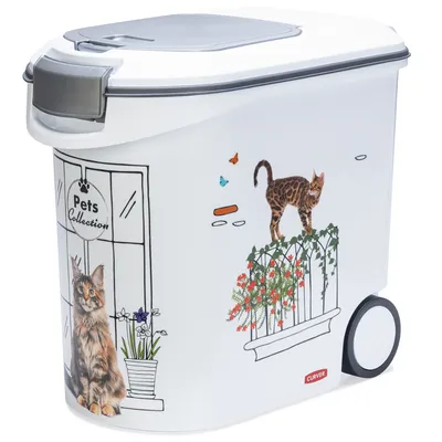 Curver Voerton Kat - Balkonmodel: tot 12 kg droogvoer (35 liter)