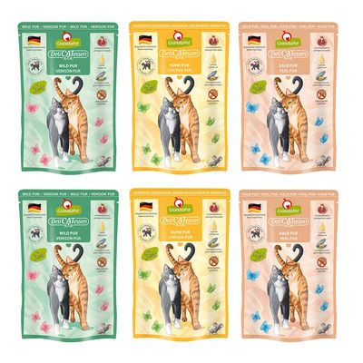 GranataPet DeliCatessen Pouch Probierpakete 6 x 85 g Probierpaket II PUR