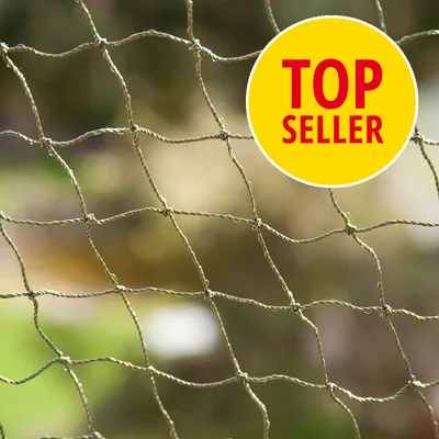 Text: TOP SELLER. Bild på nät av tvinnad tråd med gul cirkel som visar att produkten är en bästsäljare. Text: TOP SELLER. Bild på nät av tvinnad tråd med gul cirkel som visar att produkten är en bästsäljare.