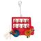 TIAKI Jouets en bois pour oiseaux bus à deux étages L 13 x l 11,5 x H 3 cm