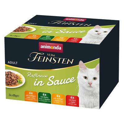 animonda vom Feinsten Adult Raffinesse i Sauce Adult blandingspakke 48 x 85 g