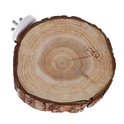 Tarima de madera TIAKI con corteza, redonda - aprox.10 cm (Diám)