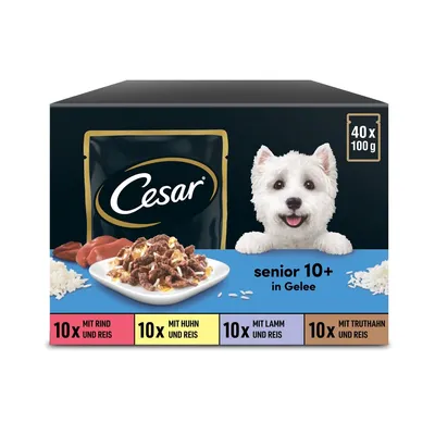 Cesar sobres en gelatina Senior 10+ para perros