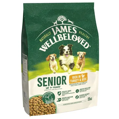 James Wellbeloved Senior Dog Hypoallergenic Turkey & Rice - 15kg James Wellbeloved Senior Dog Hypoallergenic Turkey & Rice - 15kg