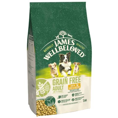 James Wellbeloved Grain Free Adult Dog Hypoallergenic Turkey & Vegetables 1.5kg