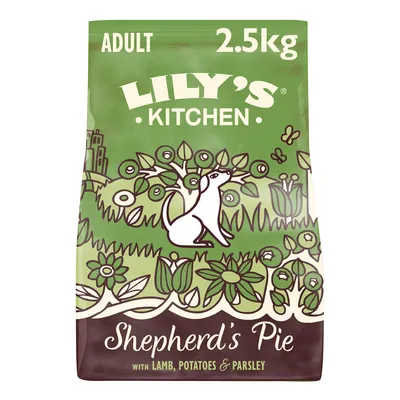LILY'S KITCHEN ADULT Shepherd's Pie koiranruoka, 2.5 kg. Teksti: with lamb, potatoes & parsley. LILY'S KITCHEN ADULT Shepherd's Pie koiranruoka, 2.5 kg. Teksti: with lamb, potatoes & parsley.