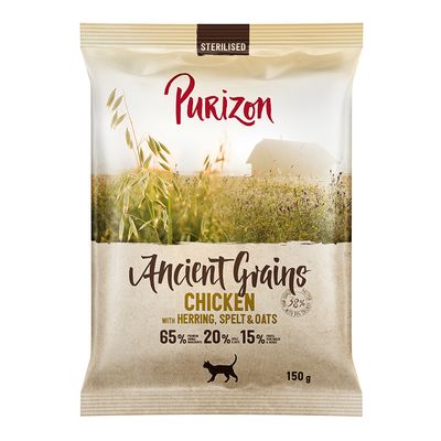 Jetzt probieren: Purizon - getreidefrei Trockenfutter: Urgetreide Sterilised Huhn 150 g