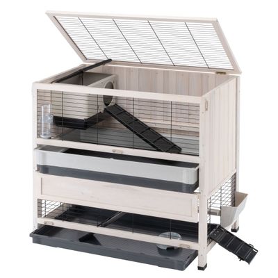 Ferplast drevená klietka Indoor Home - biela: D 107,5 x Š 67,5 x V 102 cm