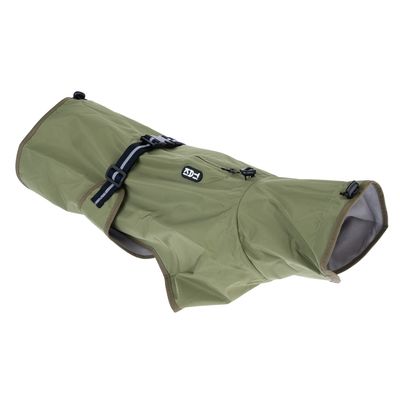 TIAKI Hunderegenmantel Olive ca. 50 cm Rückenlänge