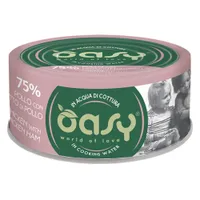 Oasy Cat Wet More Love 24 x 70 g umido gatto - Adult Pollo con Prosciutto di Pollo