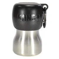 KONG H2O, butelka ze stali nierdzewnej z miską - ok. 270 ml (czarna)
